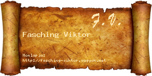 Fasching Viktor névjegykártya