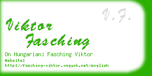viktor fasching business card